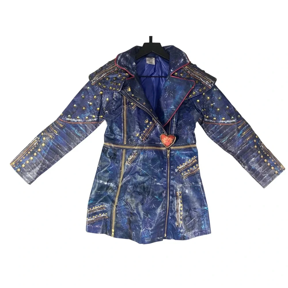 Disney Store Descendants Evie Jacket Costume Girls 11 12 Faux Leather Trench